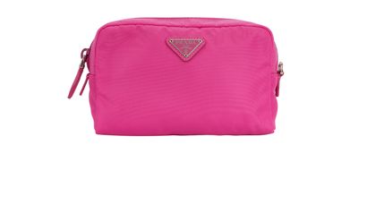 Prada Cosmetic Pouch, &pound;150, Accessories, Pink, Nylon, Front view